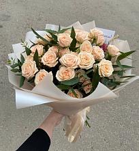 Букет Кремовые розы Латте в Мокроусе